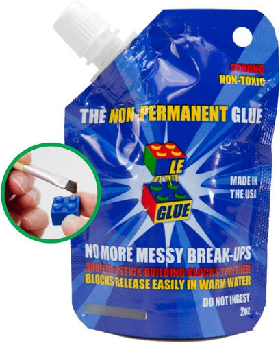 Le-cola Adhesiva Pegamento  Temporal Lego, Mega Block