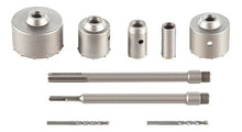Cargar imagen en el visor de la galería, Kit De Brocas Pasamuros Sacabocas Concreto 30-100mm