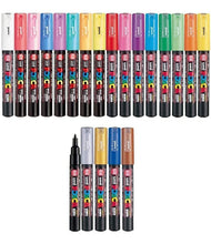 Cargar imagen en el visor de la galería, Plumones Posca Set Completo Punta Fina Pc-1m 21 Colores