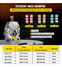 Cargar imagen en el visor de la galería, Kit Prensado Crimpadora  Mangueras A/c 4 Dados