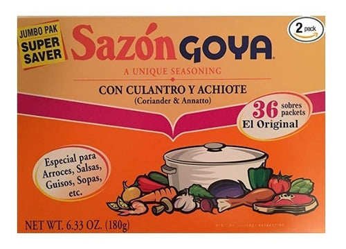 Sazonador Goya Culantro Y Achiote 36 Sobres 2 Pack