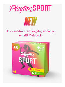 Tampones Playtex Sport Absorbencia Regular 48 Pzas