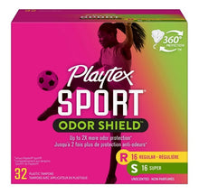 Cargar imagen en el visor de la galería, Playtex Sport Tampones Regular Super No Olor No Fugas 32 Uds