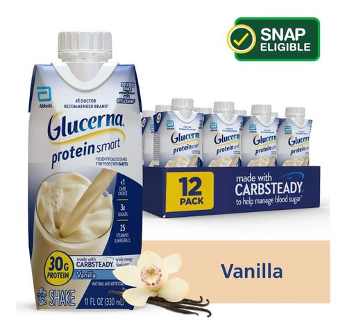 Glucerna Proteina 30gr 150 Calorias Vainilla 325ml 12 Pack