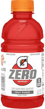 Cargar imagen en el visor de la galería, Gatorade Zero Sugar Fruit Punch 12pack (sin Azúcar) 2 Cajas