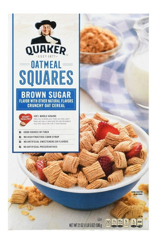 Cereal Quaker Oatmeal Squares Brown Sugar 411 G 6 Pack