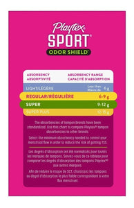 Playtex Sport Tampones Regular Super No Olor No Fugas 32 Uds